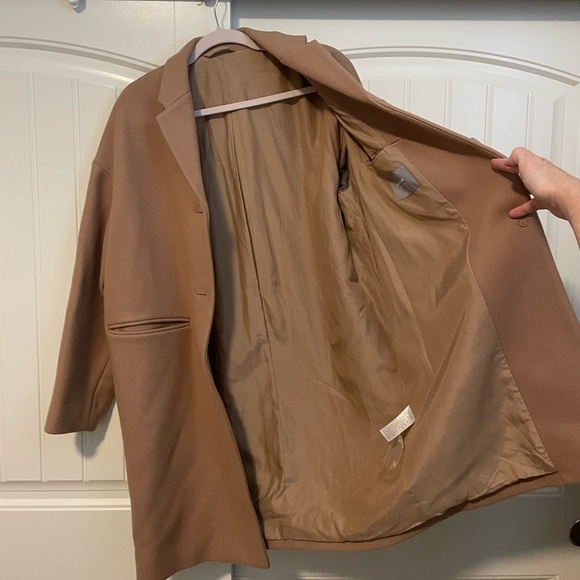 Everlane the Cacoon Wool dressy tan coat size 6 - Picture 10 of 10